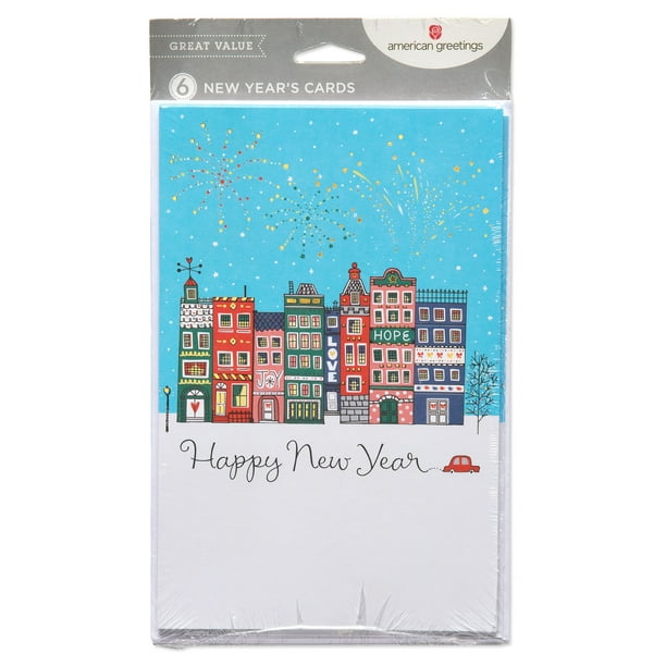 American Greetings 6Count Happy New Year Card Pack