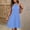 Light Blue, variant on QUNYINEY Midi Womens Plus Size Dresses A Line Summer Casual Sleeveless Sundress Crew Neck Solid Vacation Loose Fit Dresses