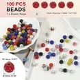 thumbnail image 2 of Uxcell Rhinestone Beads for Jewelry Making, Sparkle Crystal Clay Beads Red, 2 of 7