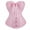 Pink, variant on Corset Women Lacing Boned Steampunk Pirate Bustier blue M