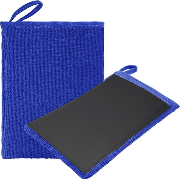 2Pack Clay Mitt, Microfiber Clay Bar Towel for Car Detailing, Medium Grade Bar Glove Auto Detailing (Blue)