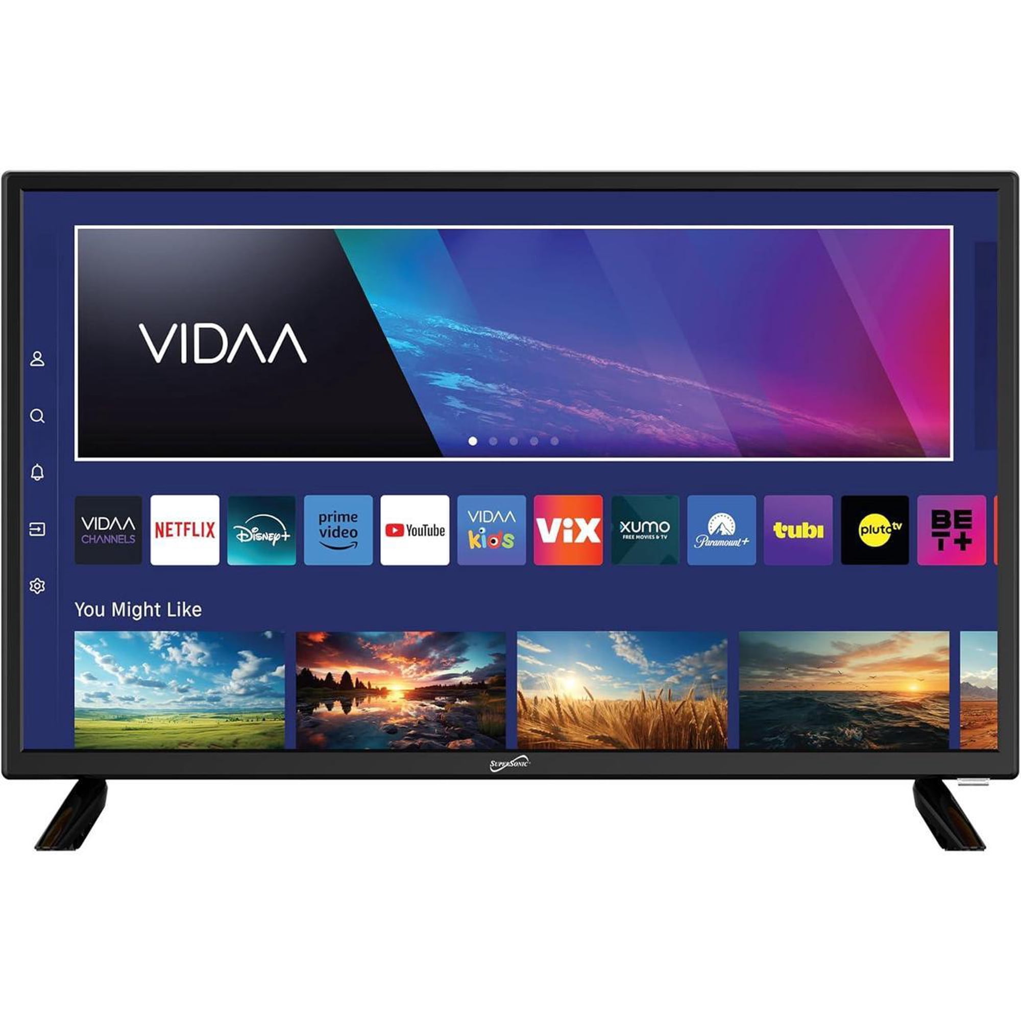 Supersonic SC-2420VTV 24" Smart AC/DC LED TV 1366x768