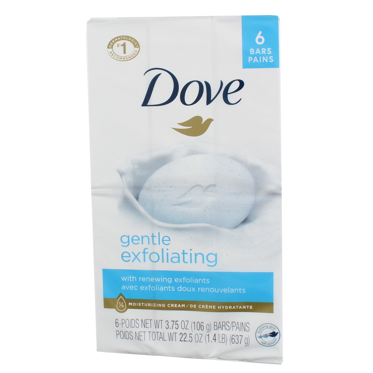Dove Gentle Exfoliating Beauty Bars 4 oz, 6 bars (Pack of 4)