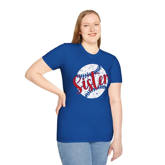 Sister Baseball, Gildan Unisex Softstyle T-Shirt, Sports Graphic Tee, S-3XL