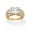 10k Yellow Gold, variant on 2.94 TCW Square-Cut and Step-Top Baguette Cubic Zirconia Engagement Ring in 10k Yellow or White Gold