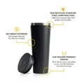 thumbnail image 4 of RTIC 28 oz Ceramic Lined Everyday Tumbler, Spill-Resistant Straw Lid, Black, 4 of 7