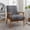 Gray, variant on MOONMISS Mid-Century Modern Arm Chair,Classic Vintage Open-Framed Accent Chair,Dark Brown