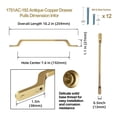 thumbnail image 5 of Goo-Ki 6 Pack Champagne Bronze Cabinet Handle Drawer Pulls - 7.6"(192mm) Solid Zinc Alloy Modern Bar Handles Pull Kitchen Hardware for Dresser Cupboard Bathroom Wardrobe, 5 of 5