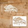 thumbnail image 3 of 1Pc Chameleon Reusable Painting Template Stencil 8.3x11.7inch for Painting on Wall Wood Furniture, 3 of 9