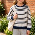 thumbnail image 5 of fatyb Sweatshirt for Toddler Cotton Striped Long Sleeve Boys Girls Crewneck Tops Kids Fashion Clothes, 5 of 6