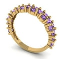 thumbnail image 2 of 0.98 ctw Wedding Band for Women - 18K Yellow Gold Simulated Alexandrite Stackable Eternity Ring, 2 of 6