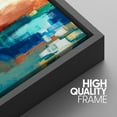 thumbnail image 4 of PixonSign Framed Wall Art Set Watercolor Pastel Pink & Blue Mountain Range Lake Landscape Oil Painting Geometric Abstract Modern Prints Panoramic Colorful for Rooms - 16"x24"x3 Black, 4 of 5