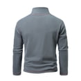 thumbnail image 3 of Fgnfyis Men Turtleneck Warm Hoodie Autumn and Winter Double with Color Zipper Coat Men's Sweatshirts Grey XXL, 3 of 3