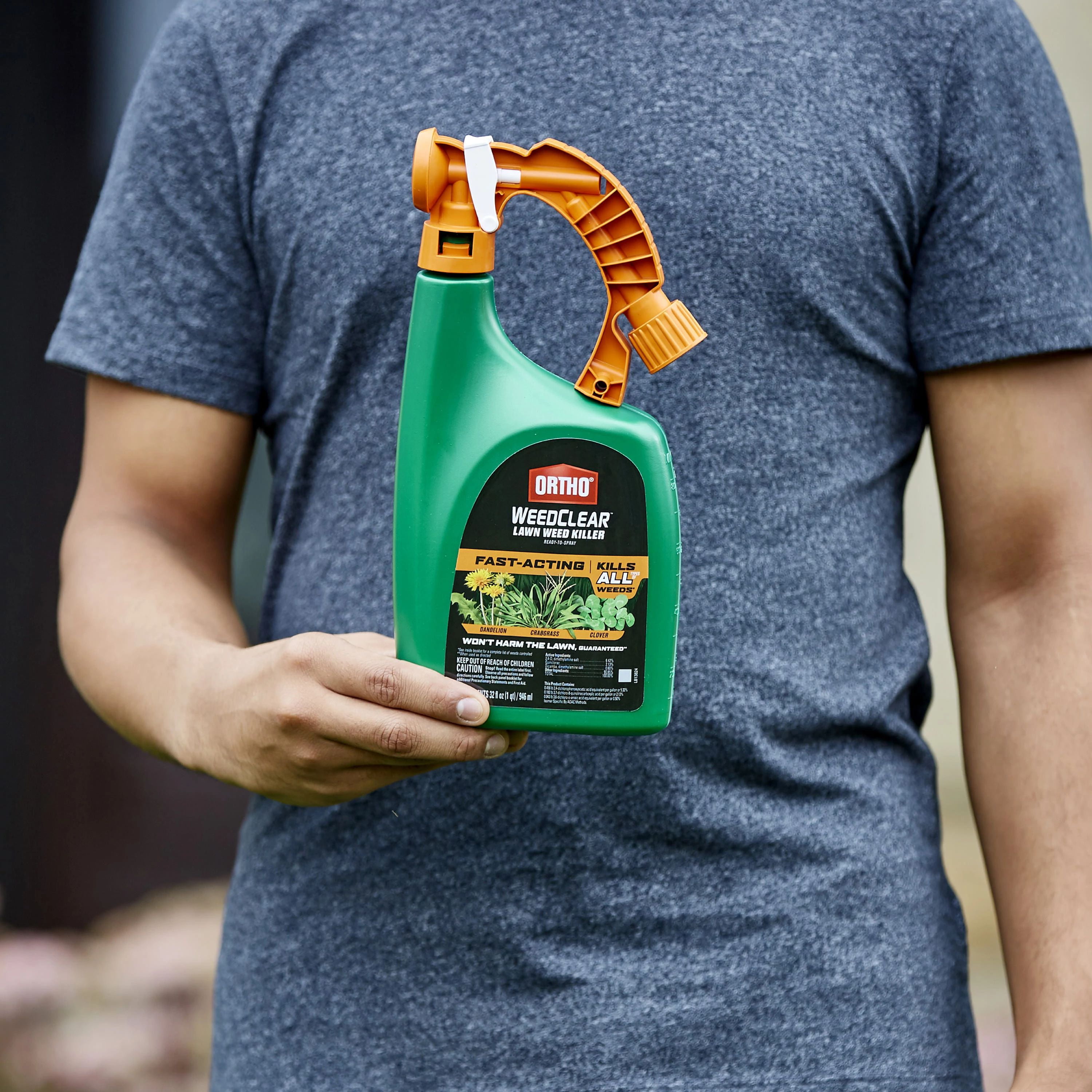 (2 pack) Ortho WeedClear Lawn Weed Killer Ready-To-Spray, Kills Crabgrass and Dandelion, 32 oz.