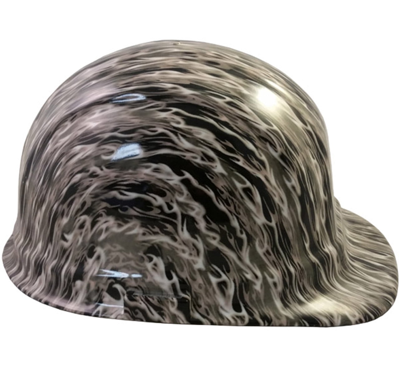 White Flame Hydro Dipped Hard Hats Cap Style