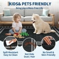 thumbnail image 4 of Washable Rugs 5x7 Low Pile Washable Rug – Modern Geometric Bordered Solid Area Carpet with TPR Non Slip Backing, Soft Non Shedding Neutral Floor Mat for Living Room, Bedroom & Nursery, 4 of 9