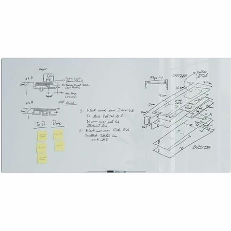 72 x 36 in. Floating Glass Dry Erase Board