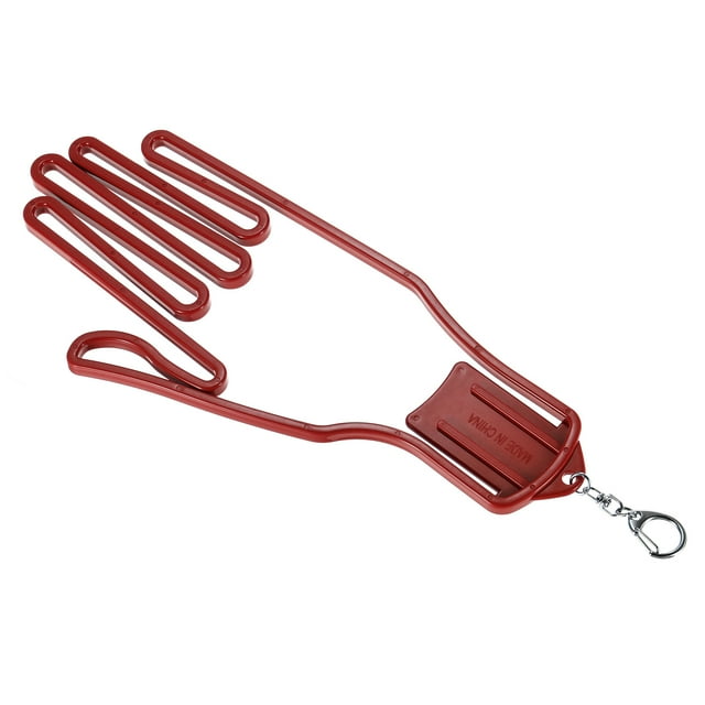 Unique Bargains Golf Gloves Stretcher, 1 Pack Plastic Keeper Support Rack Holder Dryer Hanger Frame with Keychain Hook for Sports Gloves Maintenance, Red