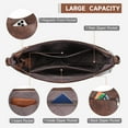 thumbnail image 5 of APHISON Trendy Women's Crossbody Bag, Vegan Leather Purse with Adjustable Strap and Shoulder Handbag - Coffee, 5 of 6