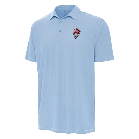 Men's Antigua Sky Blue/White Colorado Rapids Twine Polo