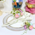 thumbnail image 2 of Easter Napkin Rings Set of 10 with Foam Eggs and Fabric Leaves, Reusable Farmhouse Table Decor for Spring Holiday Party Centerpiece, Birthday Easter Dinner Table Setting, 2 of 5