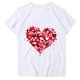 thumbnail image 3 of Camiseta de Manga Corta de Cuello Redondo Impresa para las Mujeres Día de San Valentín, Mezcla Ligera de Poliéster para Primavera Verano Otoño, 3 of 7