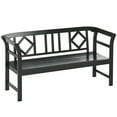 thumbnail image 1 of Outsunny Wooden Outdoor Bench, 3-Person Patio Garden Bench, Black, 1 of 10