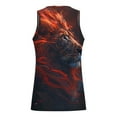 thumbnail image 7 of Sakmal Mens Tank Tops Summer Red Red Scoop Neck Camisole Lion Lightweight Graphic Stringer Muscle Mens Sleeveless Shirts, 7 of 7