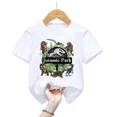 thumbnail image 3 of Camiseta de algodón con estampado de Jurassic Park para niños, regalo de cumpleaños, 1 a 10 años, divertida camiseta de dinosaurio, ropa para niños, 3 of 5