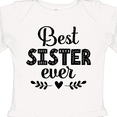 thumbnail image 4 of Inktastic Best Sister Ever Gift Girls Long Sleeve Baby Bodysuit, 4 of 5