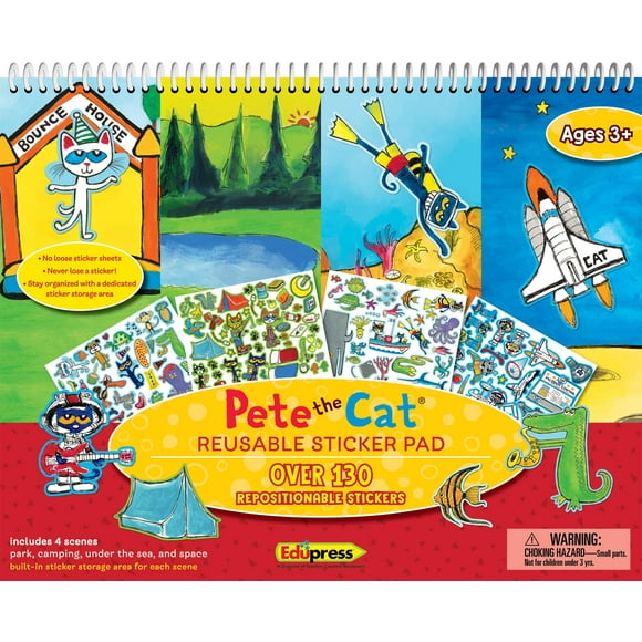 Bloc de pegatinas con recursos creados por profesores Pete The Cat para niños