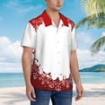 thumbnail image 2 of Lsque Winter Christmas Snowflake pattern Hawaiian Shirt for Men, Unisex Summer Beach Casual Short Sleeve Button Down Shirts-Small, 2 of 9