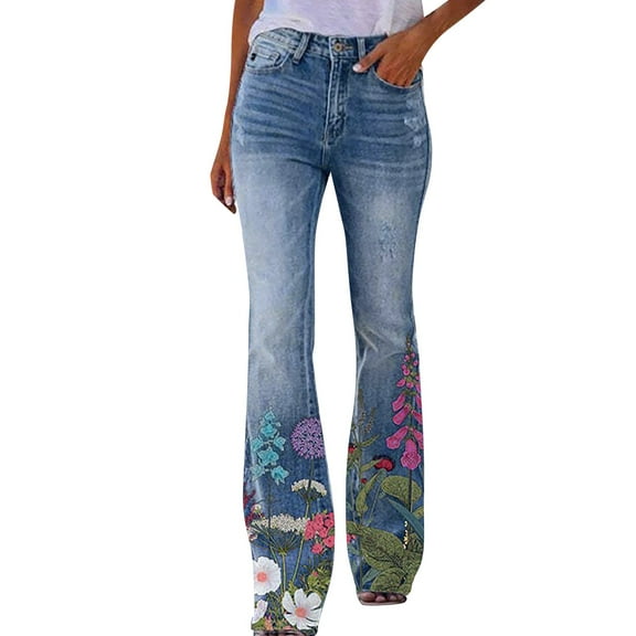 fvwitlyh Bell Bottom Jeans for Women Women's Apparel Stretch Pull On Jean