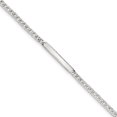 thumbnail image 2 of Auriga 925 Sterling Silver Diamond-cut Engraveable Curb Link ID Bracelet 8inch for Women, 2 of 6