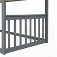 thumbnail image 2 of Twin Size Wood High-Rise Bed Frame with Ladder - Gray (No Box Spring Needed, 250Lbs Capacity, Bedroom), 2 of 14