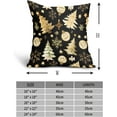 thumbnail image 4 of Christmas Black Pillow Covers 20X20 Inch Gold Xmas Tree Snowflakes Decorative Pillow Cases Set of 2 Winter Holiday Throw Pillows Farmhouse Home Decor for Sofa Couch Cushion Outdoor, 4 of 6