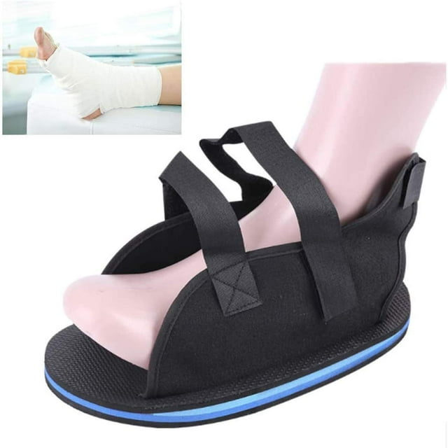 Cast Shoe Foot Fracture Support Open Toe Plaster Cast Boot Post Op Shoe Toe Valgus Surgical Fixed Gypsum Shoe Walking Boot for Foot Injuries Stable Ankle Joints Postoperative Recovery Pain Relief(L)