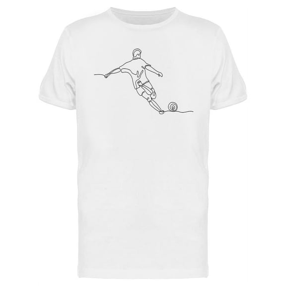 Football Player Kicking The Ball T-Shirt Men -Image by Shutterstock, Male Medium