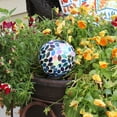 thumbnail image 5 of Sunnydaze Spring Petals Round Mosaic Glass Plant Watering Bulb with Clay Watering Spike, 5 of 10