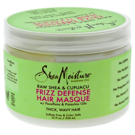 Shea Moisture Raw Shea & Cupuacu Frizz Defense Hair Masque - 12 oz (Best Treatment For Fried Hair)