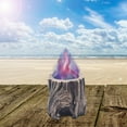 thumbnail image 4 of Tabletop Fire Tree Stump Shape Small Fireplace for Outdoor Patio Terrace Taupe, 4 of 9