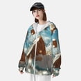 thumbnail image 3 of Vsdgher Sweat à Capuche Imprimé Noix de Coco Fraîche pour Hommes Femmes, Manches Longues Protection Solaire Pêche Course Natation-3TG, 3 of 7