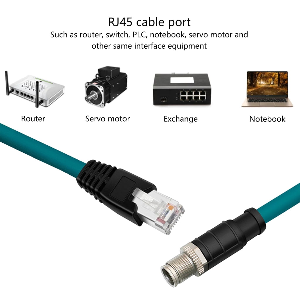 RJ45 To 12 X Coded 8Pin Ethernet Cable 12 8 Pin X-Coded Male to Rj45 Cable