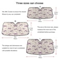 thumbnail image 2 of Foldable Car Windshield Sunshade UV Sun Visor Protector Blocks UV Rays Keeps Vehicle Cool 53x23.5 Inch Pastel Lavender Bows, 2 of 8