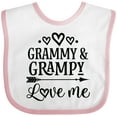 thumbnail image 3 of Inktastic Grammy and Grampy Love Me Valentine Boys or Girls Baby Bib, 3 of 4