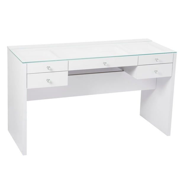 Impressions Vanity Slaystation Plus 3 0, Vanity Glass Top Desk