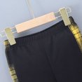 thumbnail image 5 of BLVB Boys Clothes Sets Plaid Short Sleeve Hooded Button Shirt and Jogger Pants for Toddler Kids Fall Outfits(Yellow,6-7Years), 5 of 7