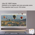thumbnail image 3 of Proyector 4K, WiFi 2.4G 5G 180 ANSI Proyector de Vídeo Para Exteriores de 150 Pulgadas Con TV, Altavoces Duales de 5 W No para Sincronizacióne, 3 of 7