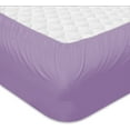 thumbnail image 3 of BedDecor - All Weather RV Camper Sheet Set (Lilac|30"x80"|Drop Length-8") | 600 Thread Count Egyptian cotton | 1 Piece Fitted Sheet 1 Piece Flat Sheet & 2 Piece Pillow Cover, 3 of 3
