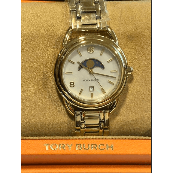 Tory Burch Miller Women's Off White Dial Gold-Tone Quartz Watch TBW7229
